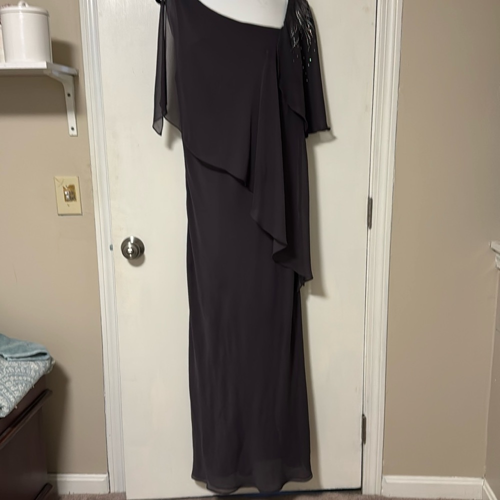 Flattering Marsoni by Colors Mother of the Bride Dress, Charcoal Gray,  Size 16